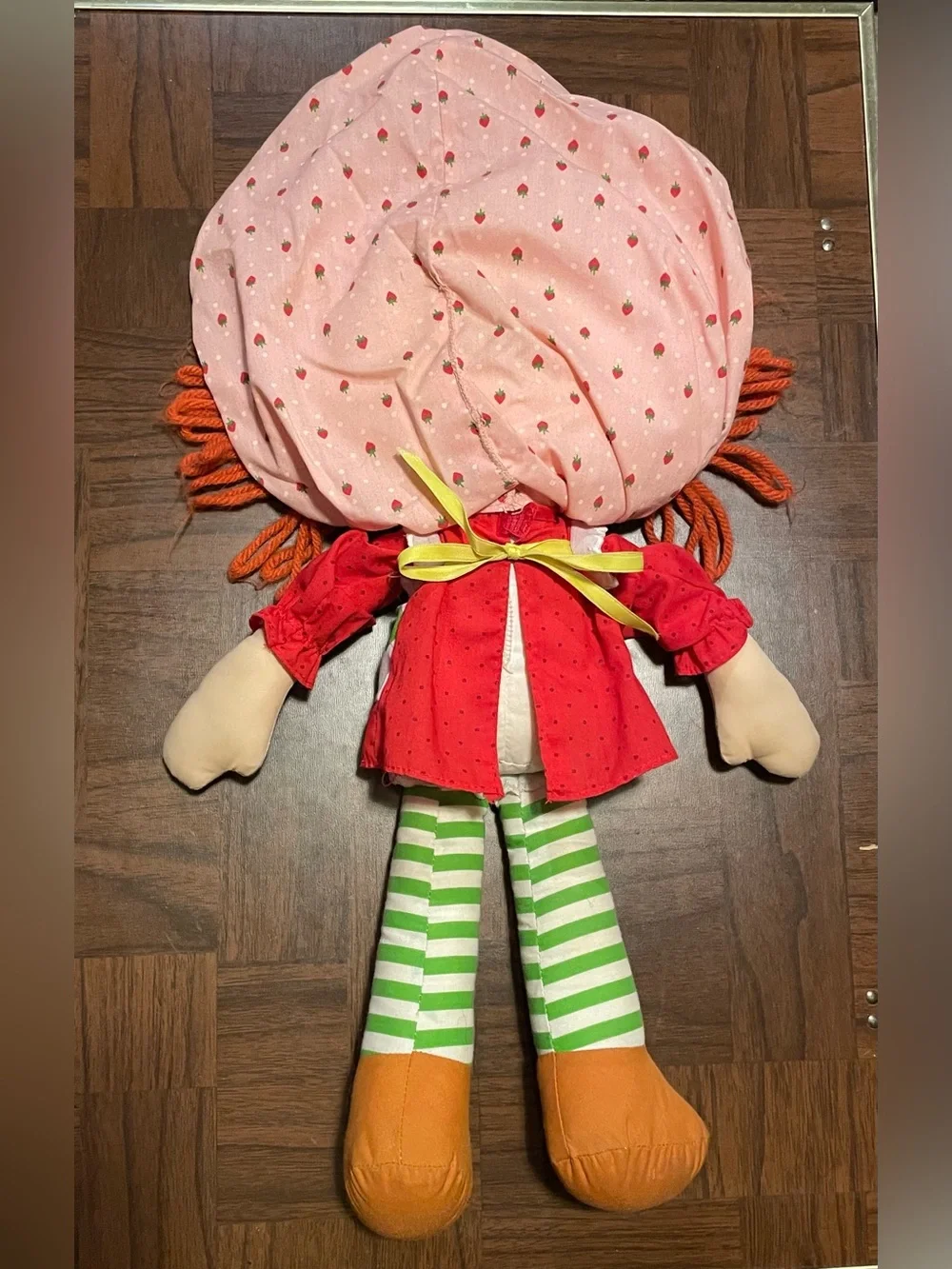 Vintage 80s Strawberry Shortcake Doll by Kenner. 18-Inches Stuffed Plush RagDoll